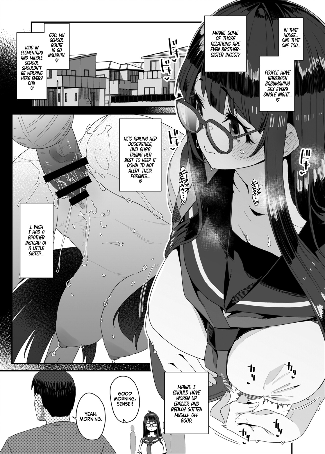 Hentai Manga Comic-The Slutty, Stacked Middle-Schooler Who Shlicks During Class-Read-9